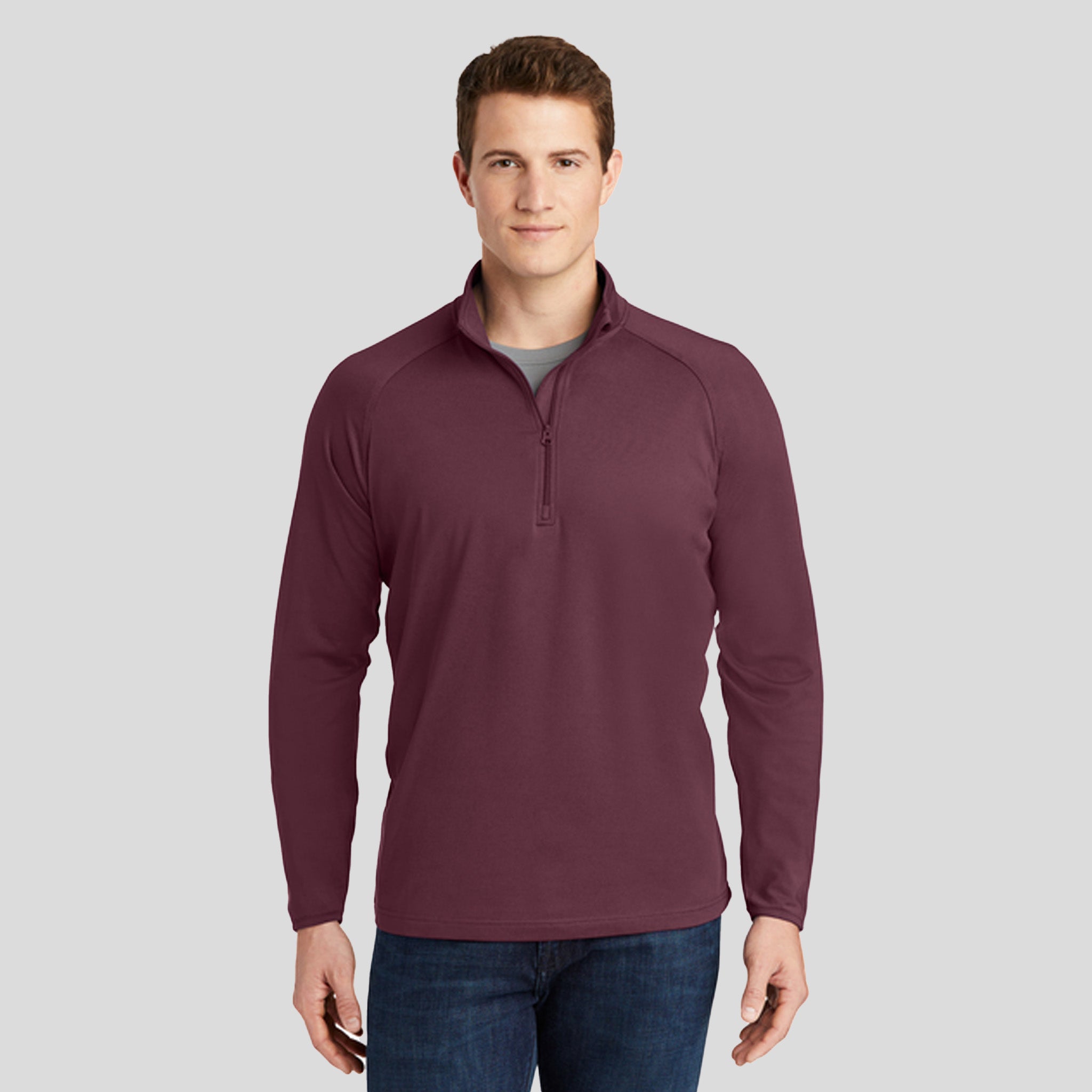 Sport-Wickยฎ Stretch 1/4-Zip Pullover | Maroon